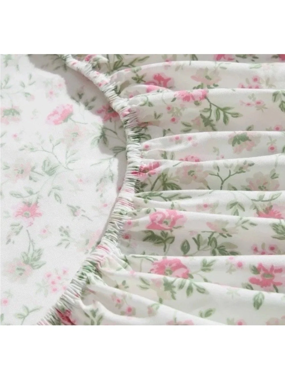 Laura Ashley Bonnie Pink Floral Full Sheet Set 100% Cotton Percale 4-Pc NWT